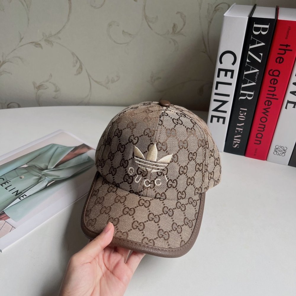 Gucci's new baseball cap, cowboy sun visor, everything with classic gg pattern